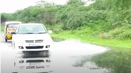 This Is A Road, Not A Pond, And When It Rains, The Worst Roads In Nellore Will Hurt The Motorbike Riders