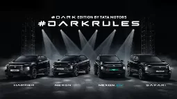 Tata Motors Introduces Dark Edition: Nexon.ev, Nexon, Harrier, Safari